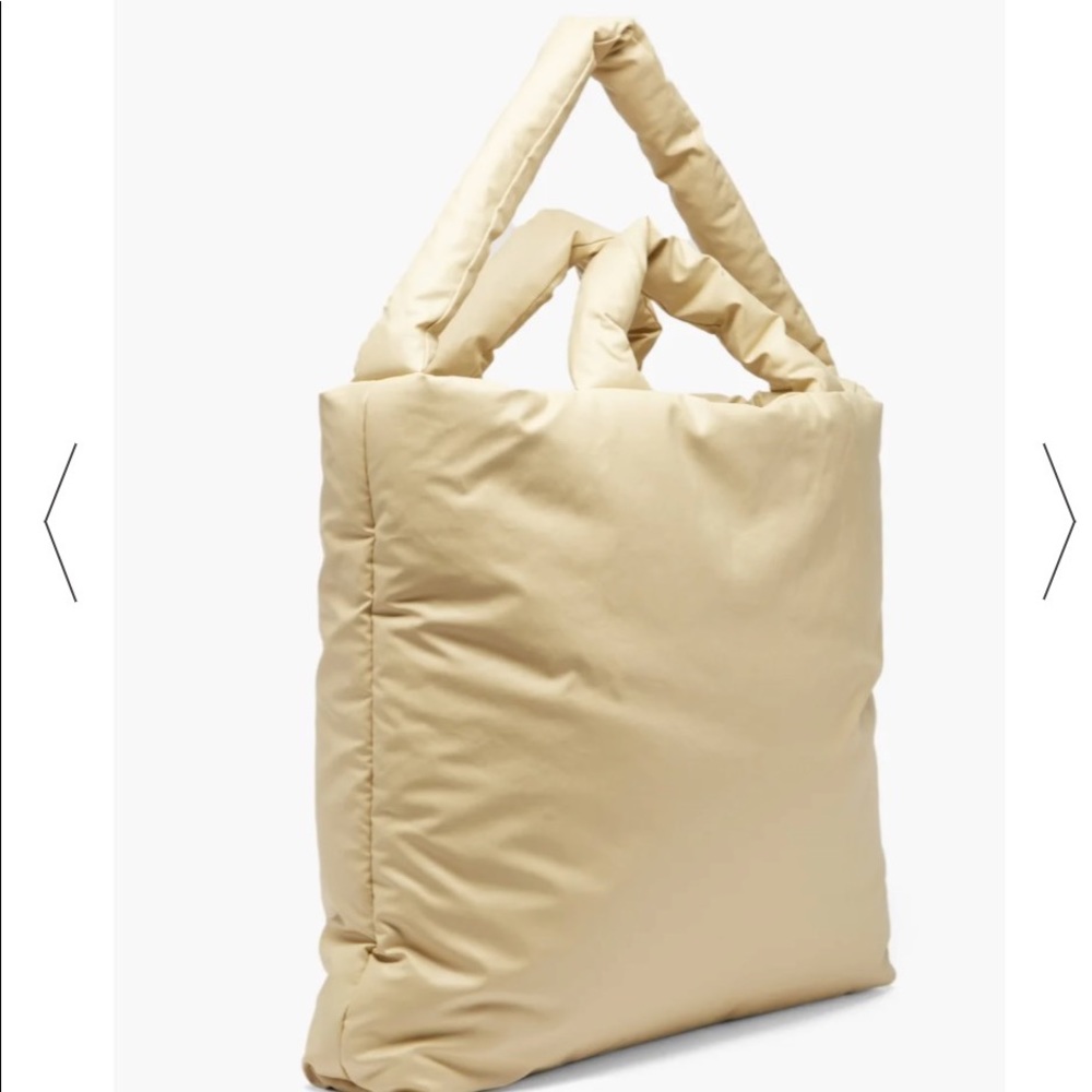 Kassl Editions Pillow Large Padded Coated Bag in Beige NWT